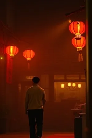 晨雾蓝色调的韩剧档案封面，层叠剧集卡片与播放符号